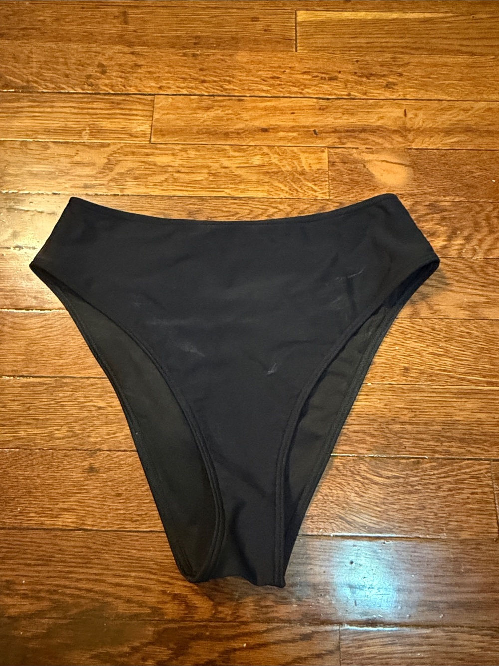 Women's High-Rise Black Bikini Bottom - Sleek Coverage